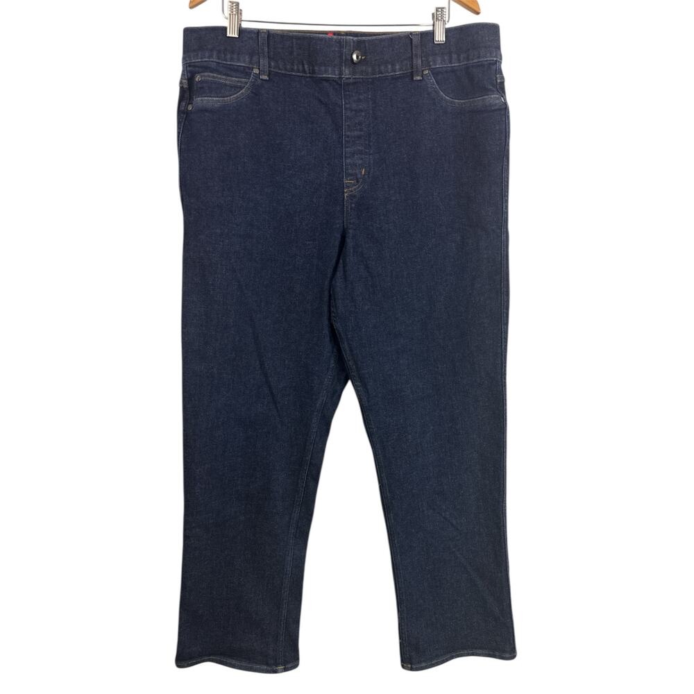 Spanx Spanxshape Pull-On Raw Indigo Straight Leg … - image 2